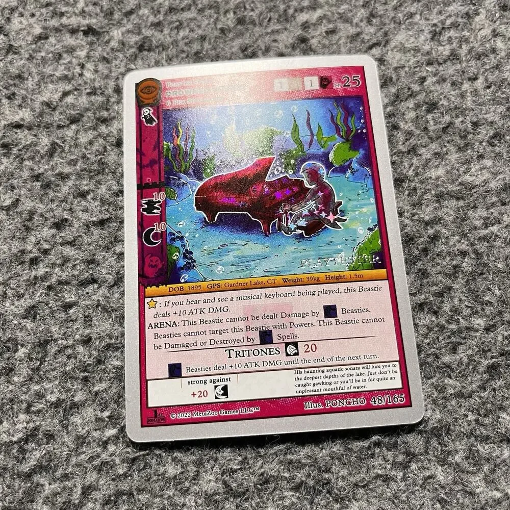 Metazoo Playtester Drowned Pianist Rev. Holo Seance 1st Edition Silver Border